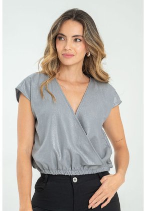 Blusa Silver Gris Ragged Pf11112885