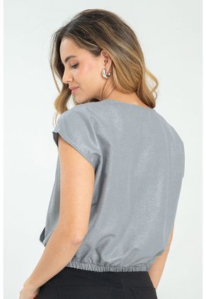 Blusa Silver Gris Ragged Pf11112885