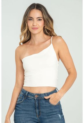 Top Asimetrico Blanco Ragged Pf13120808