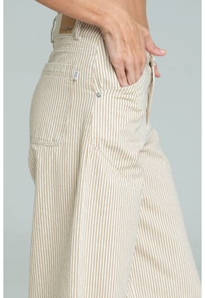 Jeans Barrel Rayas Café Ragged Pf21350073