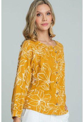 Blusa Cantica Amarillo Ragged Pf11113131