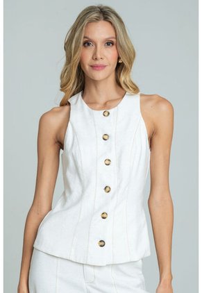 Blusa Minka Blanco Ragged Pf11113130