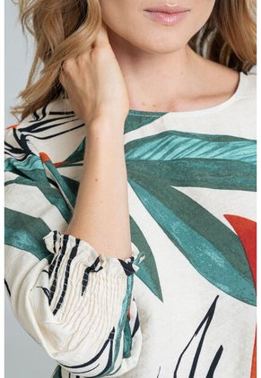 Blusa Fler Beige Ragged Pf11113057