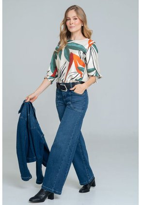 Blusa Fler Beige Ragged Pf11113057