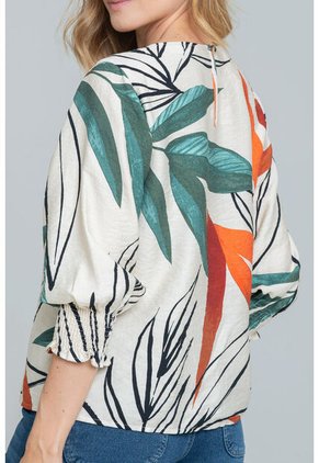 Blusa Fler Beige Ragged Pf11113057