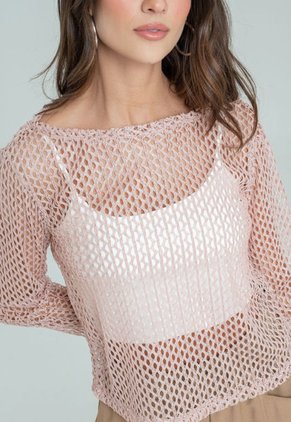 Blusa Malla Rosa Ragged Pf12110799