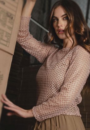 Blusa Malla Rosa Ragged Pf12110799