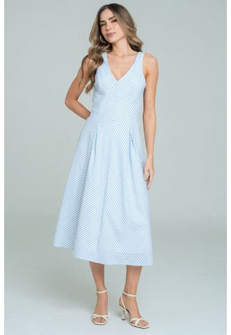 Vestido Santorini Azul Ragged Pf11511442 Ragged
