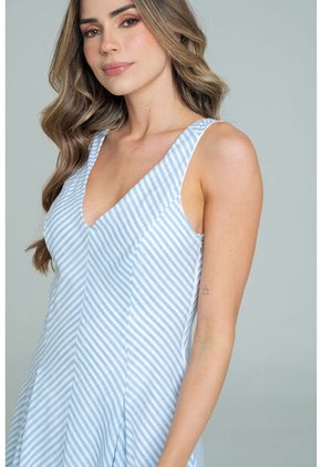 Vestido Santorini Azul Ragged Pf11511442