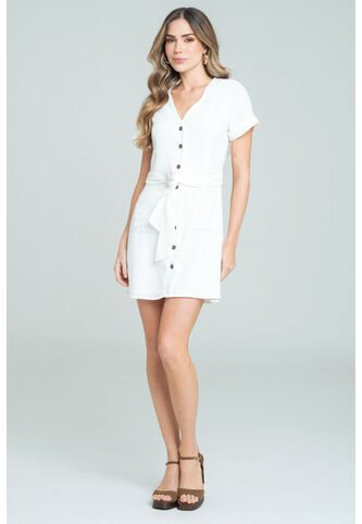 Vestido Ecru Blanco Ragged Pf11511437 Ragged