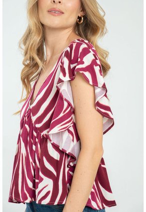 Blusa Sarah Marrón Ragged Pf11112847