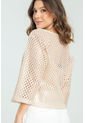 Blusa Tejida Brillo Beige Ragged Pf11112840 de Ragged