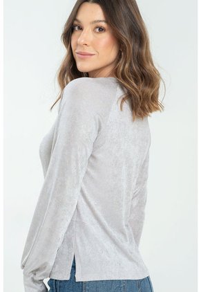 Buzo Brillo Silver Plateado Ragged Pf11121148