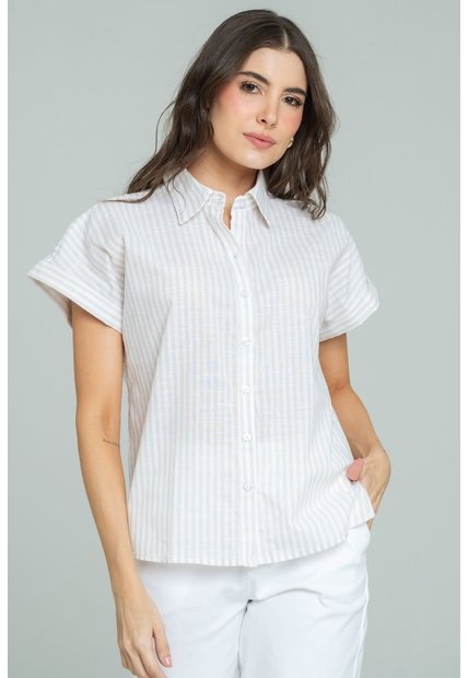 Camisa Nissi Beige Ragged Pf11113079
