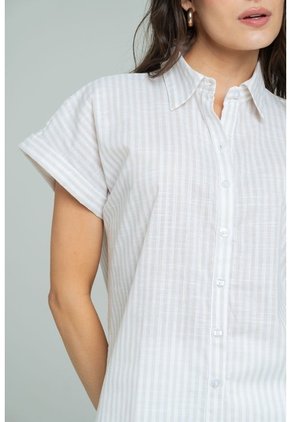 Camisa Nissi Beige Ragged Pf11113079