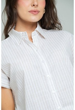 Camisa Nissi Beige Ragged Pf11113079