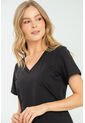 Camiseta Escote V Negro Ragged Pf21120082 de Ragged