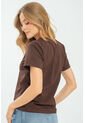 Camiseta Escote V Café Ragged Pf21120082 de Ragged