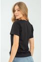 Camiseta Escote V Negro Ragged Pf21120082 de Ragged