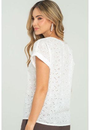 Blusa Zheana Blanco Ragged Pf11112807