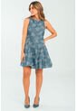 Vestido Denim Bordado Azul Ragged Pf21510019 de Ragged