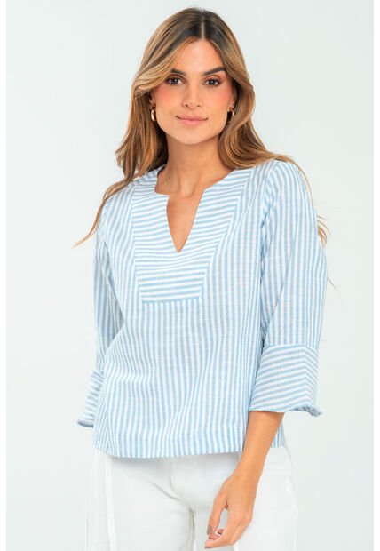 Blusa Praia Azul Ragged Pf11113028