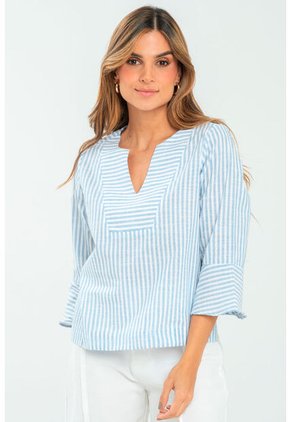 Blusa Praia Azul Ragged Pf11113028