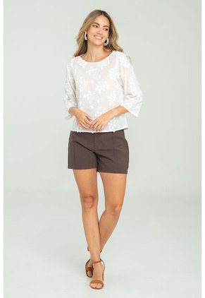Blusa Nathalie Blanco Ragged Pf11113005