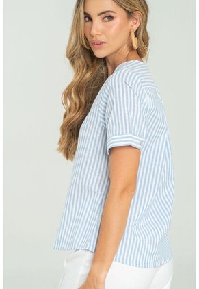 Blusa Rayas Azul Ragged Pf11113036
