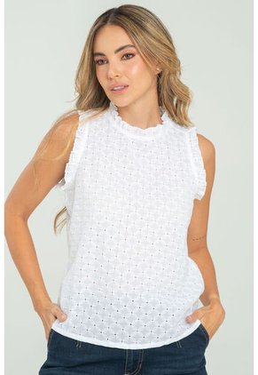 Blusa Romantic Blanco Ragged Pf11112531