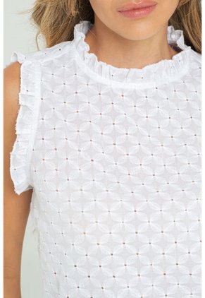 Blusa Romantic Blanco Ragged Pf11112531