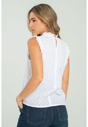 Blusa Romantic Blanco Ragged Pf11112531