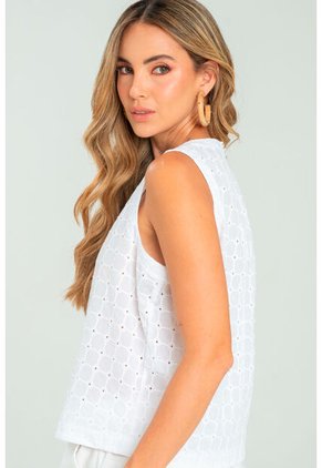 Blusa Siena Cotton Blanco Ragged Pf11112805