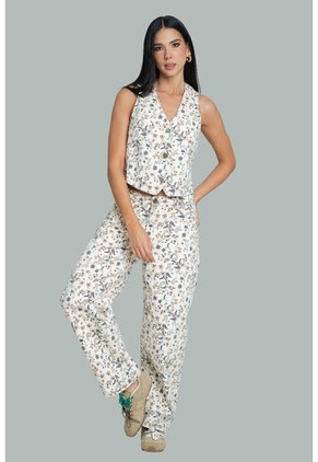 Jeans Slouchy Flora Blanco Ragged Pf21350086