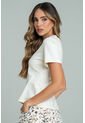 Camiseta Peplum Blanco Ragged Pf21120139 de Ragged
