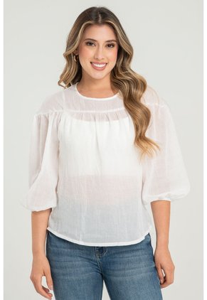 Blusa Zhoey Blanco Ragged Pf31113496