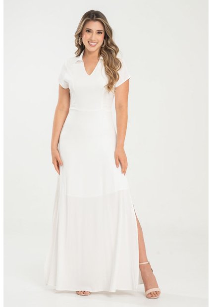 Vestido Abigail Blanco Ragged Pf31511485