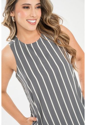 Vestido Corto Mahija Gris Ragged Pf31511495