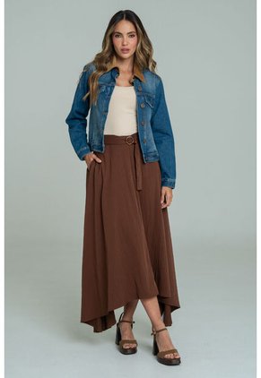 Falda Carey Café Ragged Pf11320534