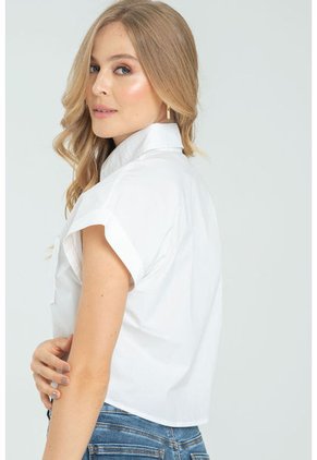 Camisa Crop Glace Blanco Ragged Pf11112741