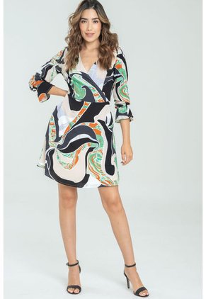 Vestido Corto Drift Beige Ragged Pf12510403