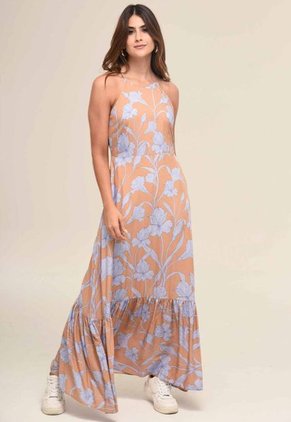 Vestido Romantico Beige Ragged Pf11511141