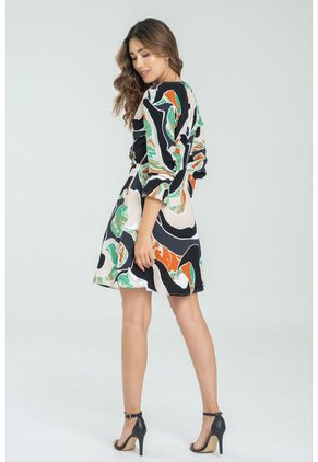 Vestido Corto Drift Beige Ragged Pf12510403