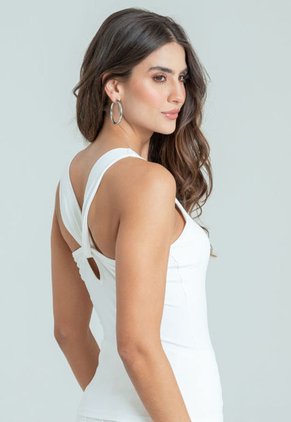 Top Anudado Blanco Ragged Pf13120723
