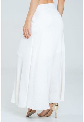 Falda Plisada Dafne Blanco Ragged Pf12320190