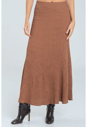 Falda Plisada Dafne Café Ragged Pf12320190