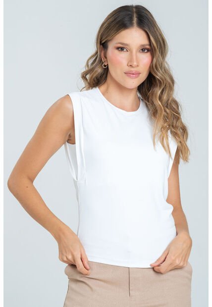 Top Lhuvat Blanco Ragged Pf13120833