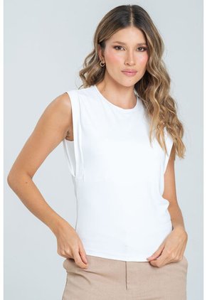 Top Lhuvat Blanco Ragged Pf13120833