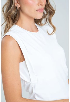 Top Lhuvat Blanco Ragged Pf13120833