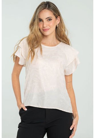 Blusa Siriano Beige Ragged Pf12110842 Ragged
